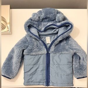 Carter's Fuzzy Blue Puffer Jacket